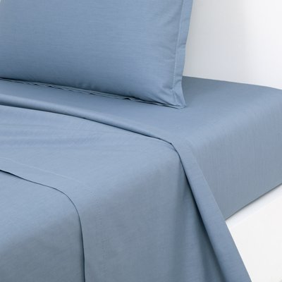Drap plat en percale de coton orange, ALCOVE OLIVIER DESFORGES