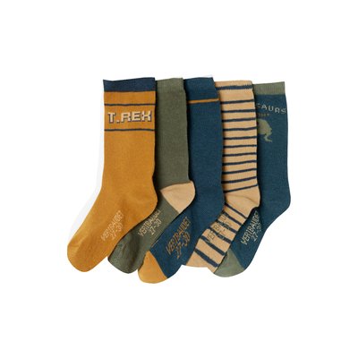 Lot de 5 paires de chaussettes "dino" VERTBAUDET