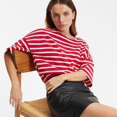 Tee shirt col rond manches courtes LA REDOUTE COLLECTIONS