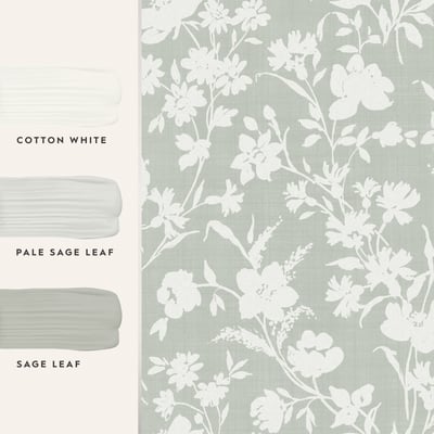 Papier peint Fleurs Rye Sage LAURA ASHLEY