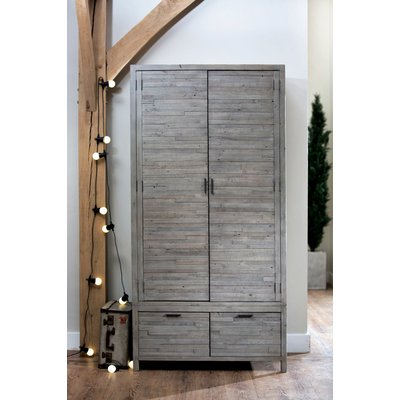 Armoire penderie bois recyclé grisé SIENNE PIER IMPORT