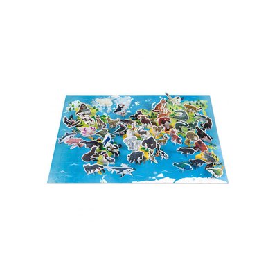 Puzzle éducatif géant Les animaux menacés JANOD