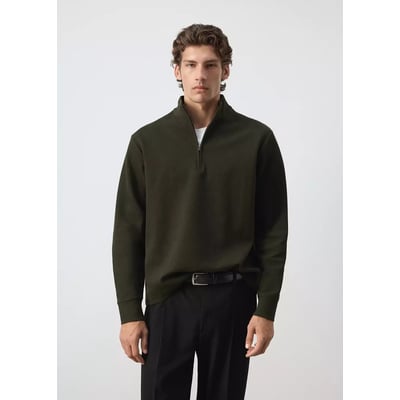Sweat-shirt coton fermeture Éclair MANGO MAN