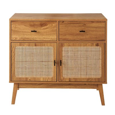Commode 2 portes en rotin et 2 tiroirs L90 cm - ALIA CALICOSY
