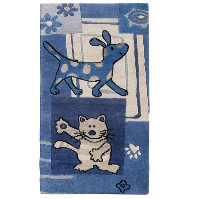 Tapis d'enfant Kalika noué main en laine THEKO