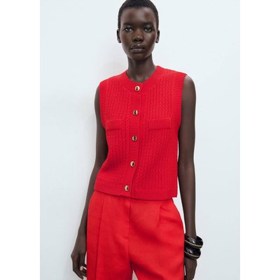 Gilet maille épaisse boutons MANGO