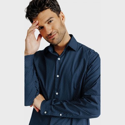 Chemise Regular fit motif fond uni ACROSS