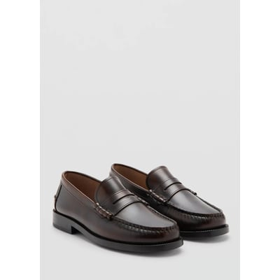 Mocassins découpe cuir MANGO MAN