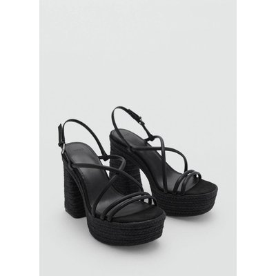 Sandales talon large bride de cheville MANGO TEEN