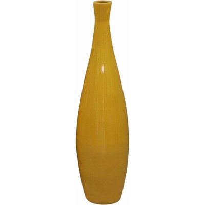 Vase bambou laqué couleur moutarde décoration moderne RECOLLECTION