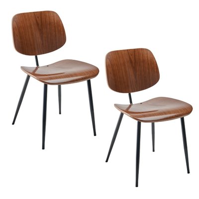 Chaises finition noyer Olympia - lot de 2 SIGNATURE