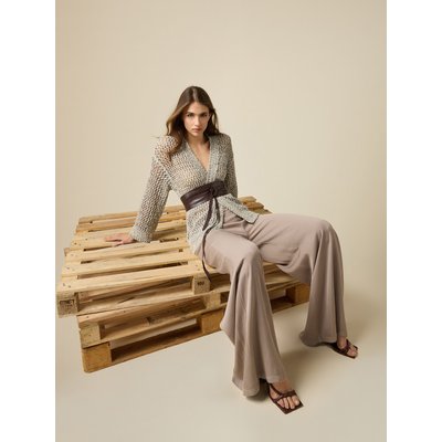 Pantalon réalisé en tissu fluide de TENCEL mélangé OLTRE