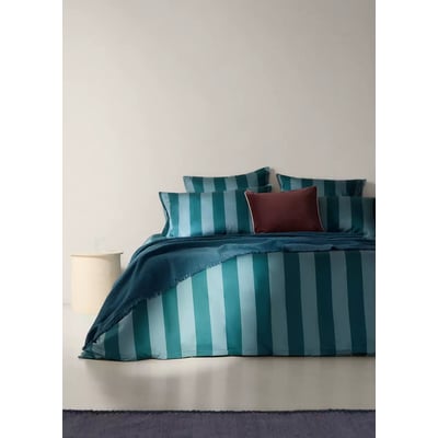 Housse de couette rayures larges aquarelle Lit 90 cm MANGO HOME