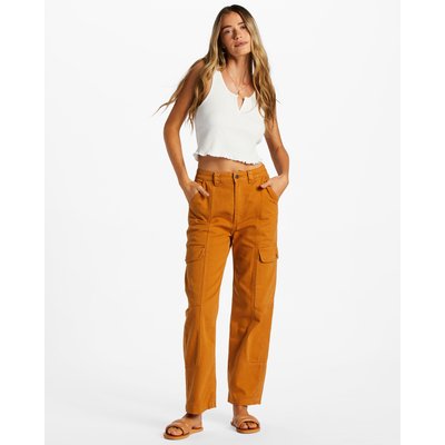 Jean marron femme taille haute La Redoute