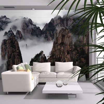 Papier peint intissé panoramique Paysage Mer de nuages, Monts Huang Shan, Chine EDEN