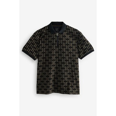 Polo floqué avec zip 3/4 NEXT