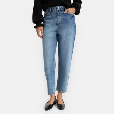 Signatures Pauline Women’s Organic Cotton High Waist Ankle Grazer Mom Jeans LA REDOUTE COLLECTIONS