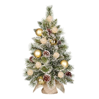Sapin de Noël artificiel avec décorations et LED H60 cm KAPRUN BLACK BOX TREES