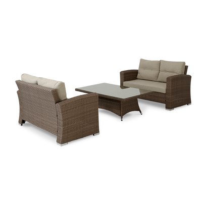 Salon de jardin 4 places, rotin, BOLONIA DEFORA HOME