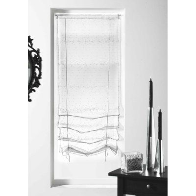 Store à remonter voilage organza fantaisie 'goutte d'eau' HOME MAISON