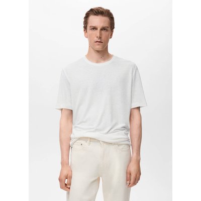 T-shirt lin slim-fit MANGO MAN