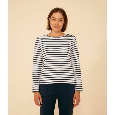 Marinière boutonnée PETIT BATEAU