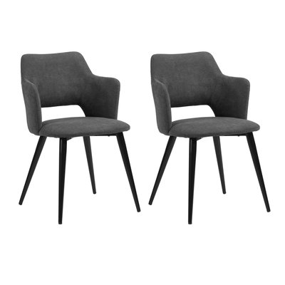 Lot de 2 chaises de salle à manger fauteuil de table scandinave,AKANJI MEUBLES COSY