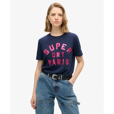 T-shirt décontracté avec logo pailleté SUPERDRY