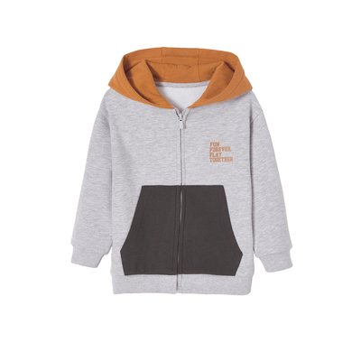 Sweat zippé à capuche sport color block VERTBAUDET