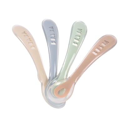 Lot De 4 Cuillères 2ème Âge Silicone BEABA