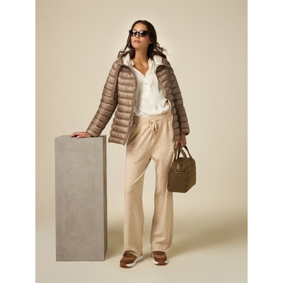 Pantalon large en maille de viscose mélangée avec application de clous sur l’ensemble OLTRE
