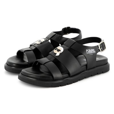 Sandales en cuir avec boucle KARL LAGERFELD KIDS