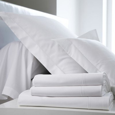 Drap housse satin - ARTY BLANC DES VOSGES