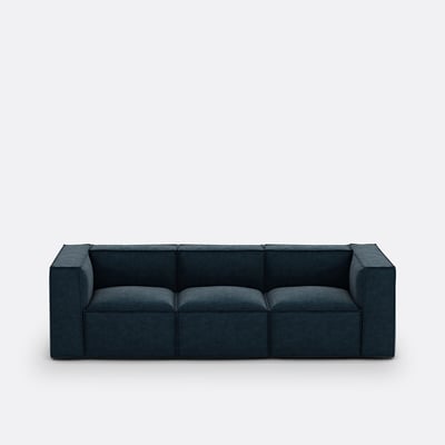 Canapé modulable, 3 places, en velours texturé, SEVEN LA REDOUTE INTERIEURS