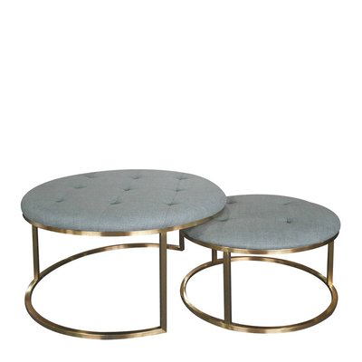 Set 2 Poufs BLANC D’IVOIRE