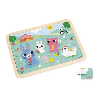 Puzzle En Bois 24 Pièces A La Ferme JANOD
