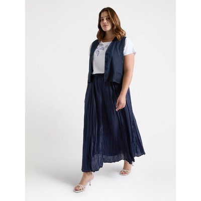 Jupe longue en satin froissé avec cordons à la taille FIORELLA RUBINO