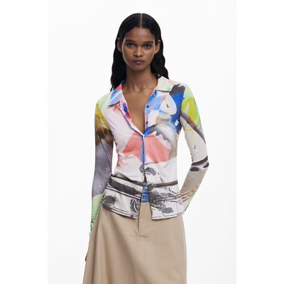 T-shirt boutonnée collage DESIGUAL