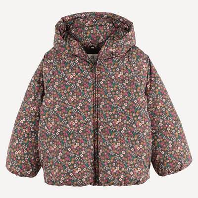 Warme donsjas met kap, met dieren- of bloemenprint LA REDOUTE COLLECTIONS
