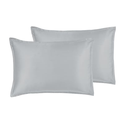 Lot de 2 taies d'oreiller en satin de coton/tencel 200 fils OPERA SENSEI MAISON