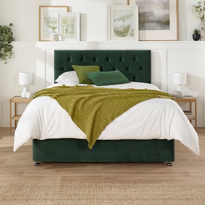 Olivier Velvet Divan Bed with 4 Drawers ASPIRE