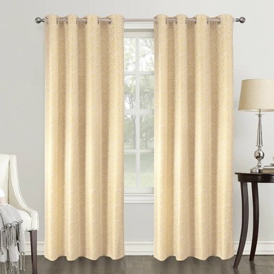 Paire de rideaux obscurcissants au style géométrique HOME MAISON