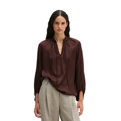 Chemisier bohème en satin, coupe décontractée en viscose fluide MARC O'POLO
