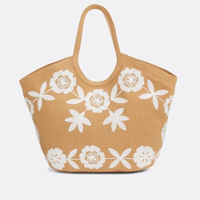 Sac cabas brodé, SAPHIR PETITE MENDIGOTE