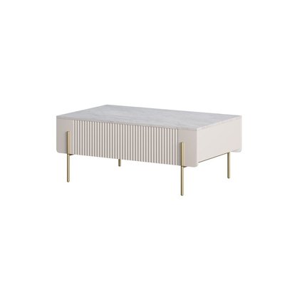 Table basse rectangulaire en panneaux de particules et MDF, MATHILDE BOBOCHIC