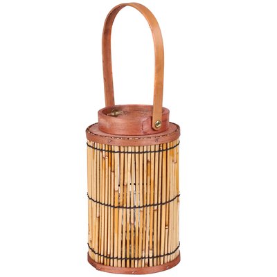 Lanterne en bambou et Verre 13x13x35cm URBAN LIVING