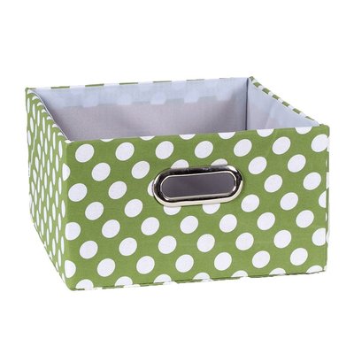 Tiroir tissu vert pois blanc CALICOSY