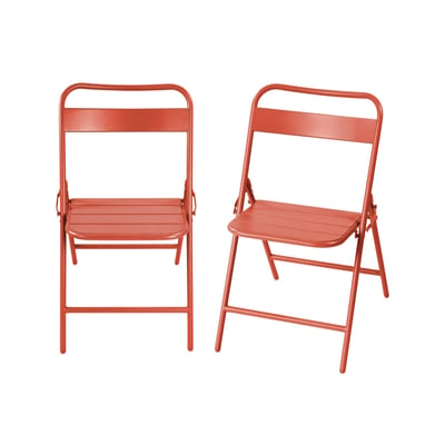 Chaise de jardin pliante acier (lot de 2) AMÉLIA SWEEEK