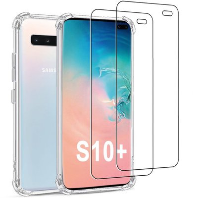 Coque Galaxy S10 Plus antichoc + 2 vitres EVETANE