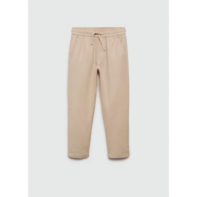 Pantalon lin taille élastique MANGO KIDS